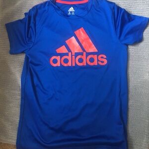Blue Adidas Climalite shirt size Medium (10-12). Never worn